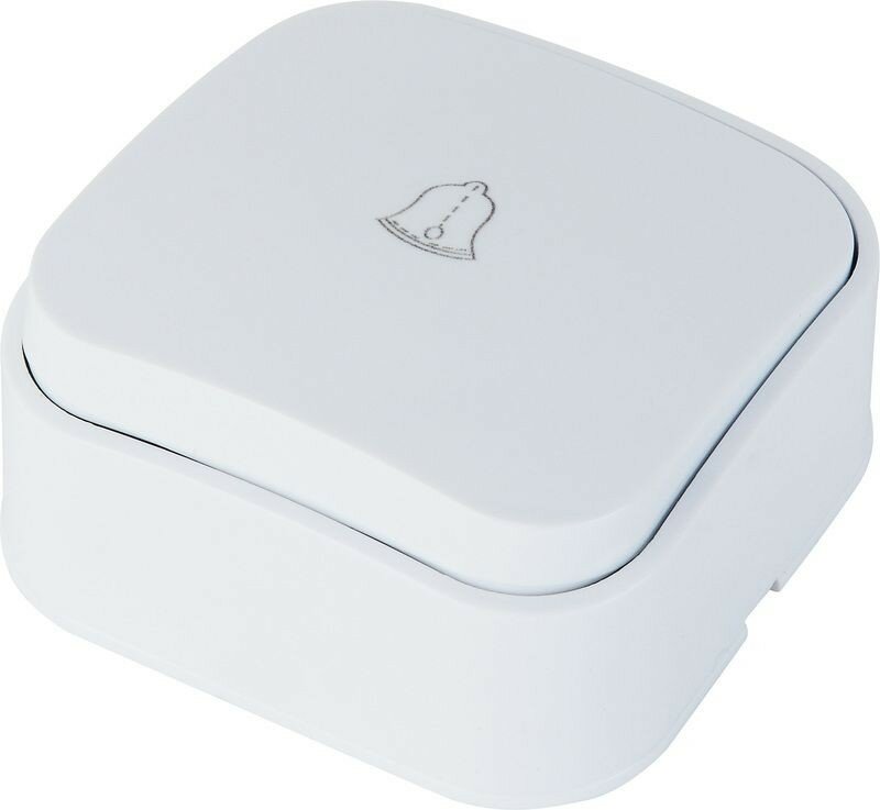 фото HOROZ EVA выкл. кнопка звонка ОУ 1 кл. 250В/10А/2500W бел 112-001-0004 (арт. 818826)