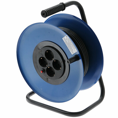 Удлинитель на металлической катушке 4роз. 