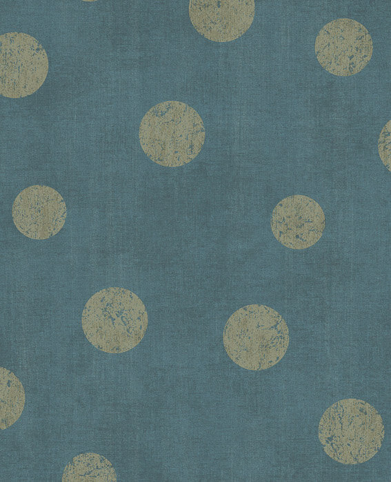 фото Обои синие в горох 379044