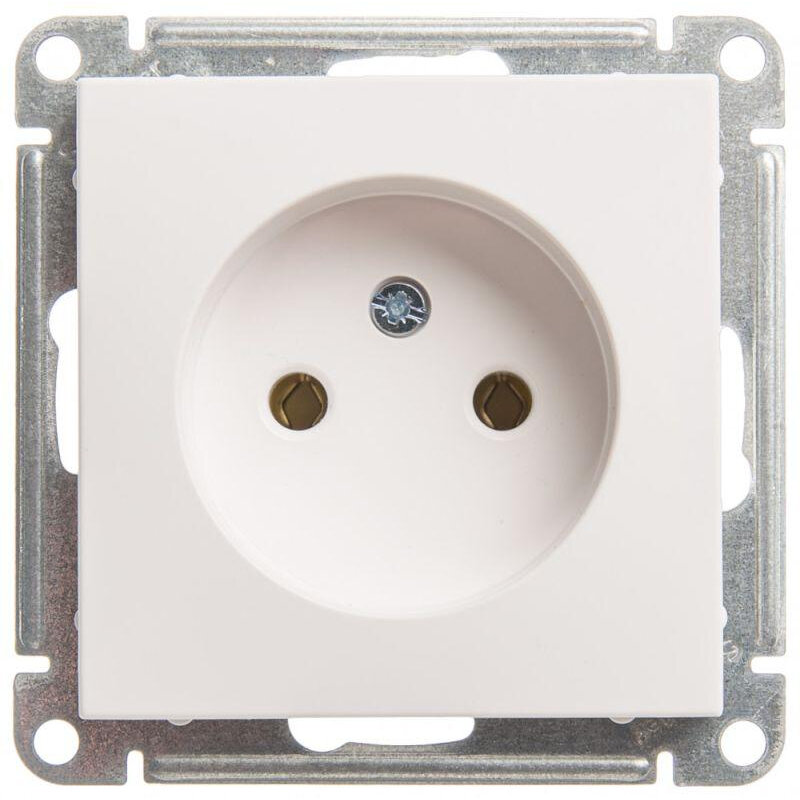 Механизм розетки 1-м СП W59 16А IP20 без заземл. без защ. шторок бел. SchE, SCHNEIDER ELECTRIC RS16-153-1-86 (10 шт.)