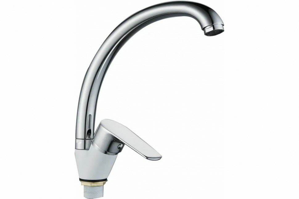 фото Смеситель д/кухни шар. с высоким изливом, креп. гайка G092463 d35 Catalonia белый/хром Gota Rocio