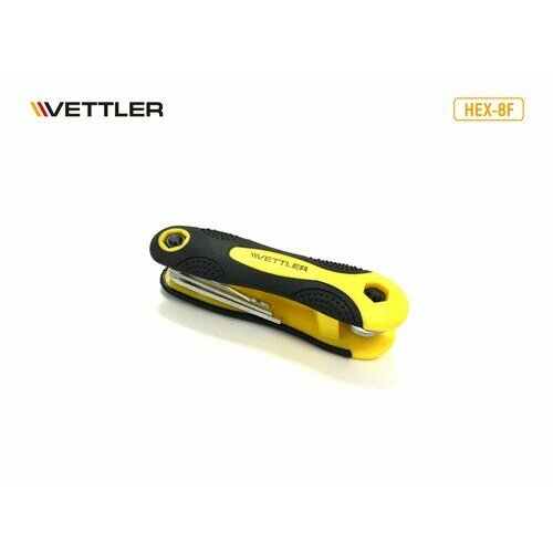 VETTLER Набор шестигранников (8пр) складной 1,5-8мм CRV VETTLER vettler rmss8pl набор ключей комбинированных 8пр 8 19мм пласт держатель vettler