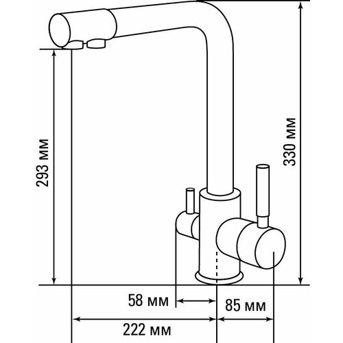 Смеситель Gerdamix DORADO светло-серый (PL-26)