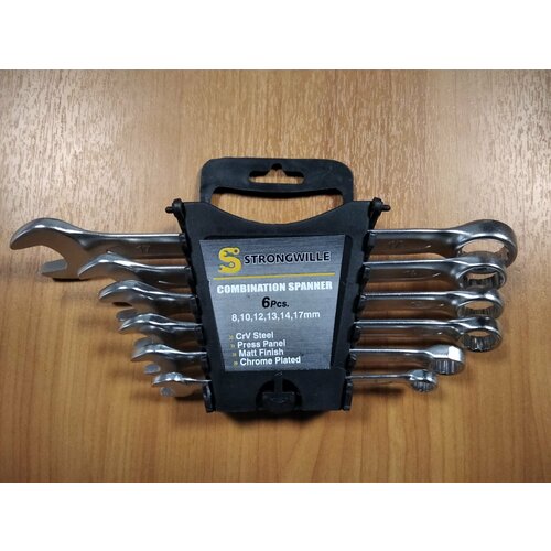Набор комбинированных ключей 6 пр. (8-10-12-13-14-17мм) STRONGWILLE 2406/06