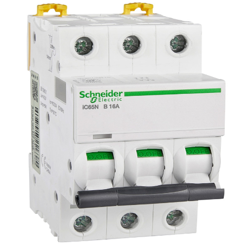 IC65N 3P 16А Автоматический выключатель 3-полюсный 16А 6кА (хар-ка B) Schneider Electric A9F17316