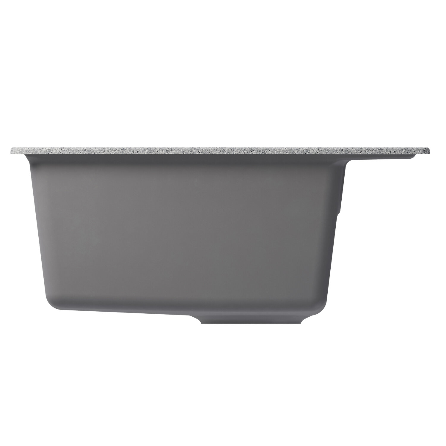Мойка кухонная Mixline ML-GM28 45х50 см, темно-серая - фото №3