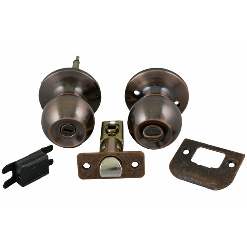 Ручка с защелкой Qually 607 BK (с фиксатором, без ключа) медь