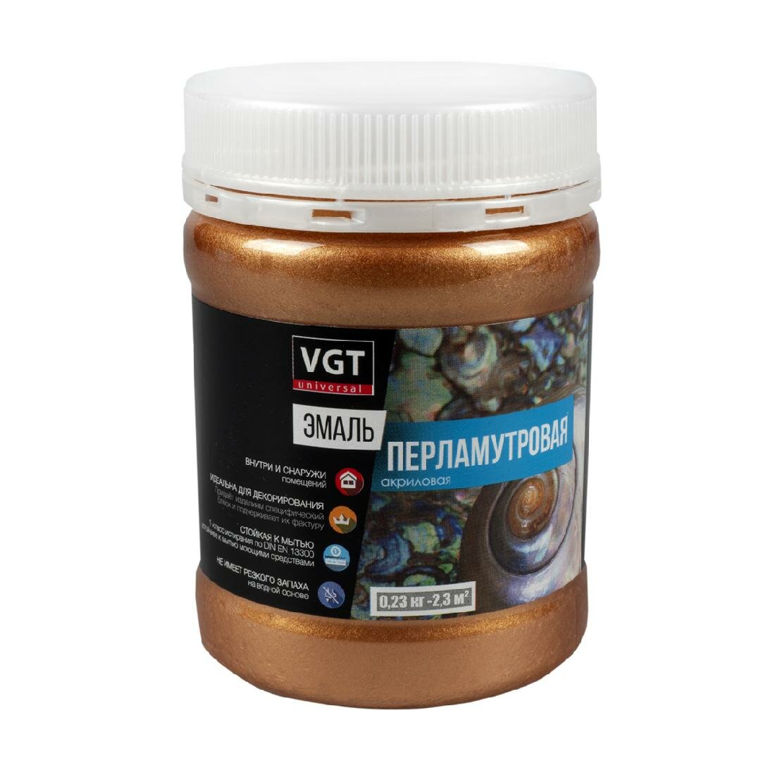 фото Эмаль VGT АК-1179 акр унив 0,23кг металик бронза 90124