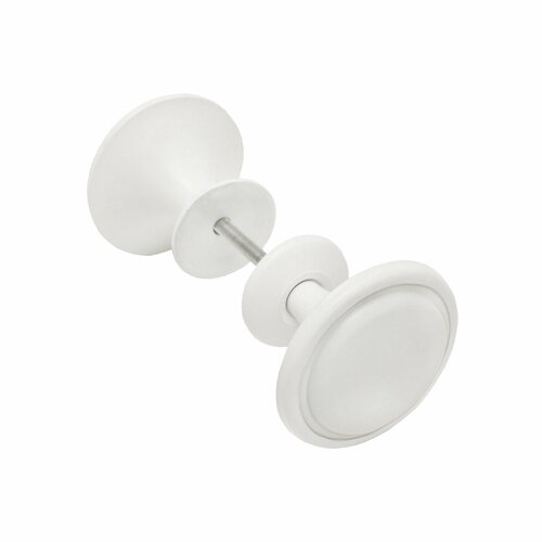 Ручка-кнопка дверная белая