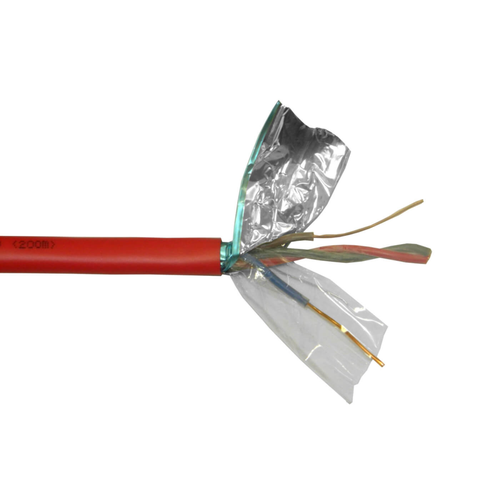 Кабель сигнальный, экранированный, кпсэнг(А)-FRLS, 2x2x1.0мм2 (1.1мм), красный, Netko, 200 метров
