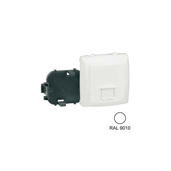 Oteo 086133 Розетка компьютерная (RJ45, под коробку, открытая установка, белая) Упаковка (10 шт.) Legrand - фото №1