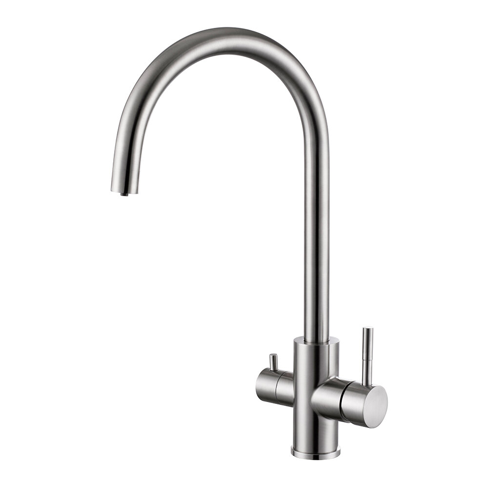 фото Смеситель для кухни Corsa Deco Pride Steel хром с высоким изливом с подключением к фильтру (966379)