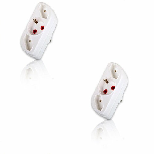 Тройник FETIH (2 розетки без заземления и одна розетка с заземлением)