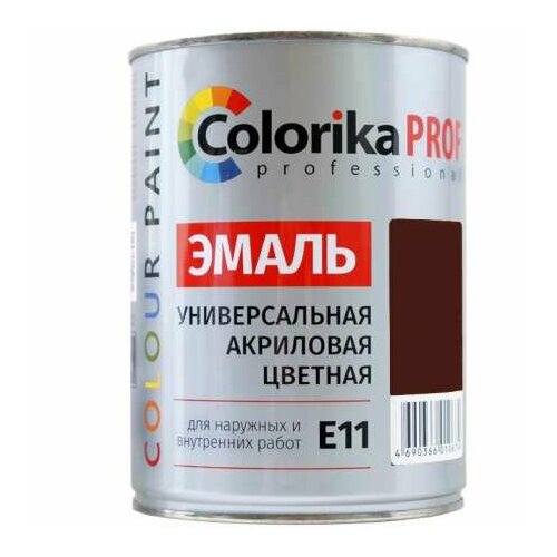 Эмаль Colorika Prof 0,9л коричневая акриловая универсальная для наружних и внутренних работ, (1шт) (92484)