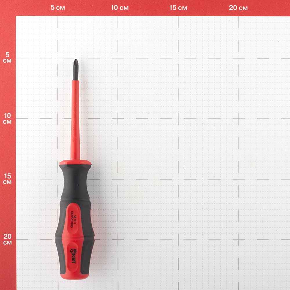 фото Отвертка диэлектрическая крестовая PZ1 220 мм 1000 В КВТ Профи (79778)