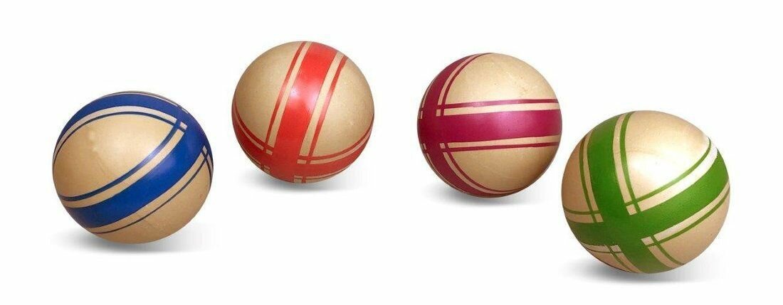 Мяч детский Эко Крестики-нолики, 7,5 см, ручное окраш, в ассорт.