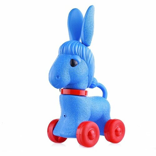 каталка игрушка s s toys обезьяна с барабаном 0353 красный желтый оранжевый голубой Игрушка-каталка Baby Toys Garden Ослик, 18x14x38 см (BTG-082)