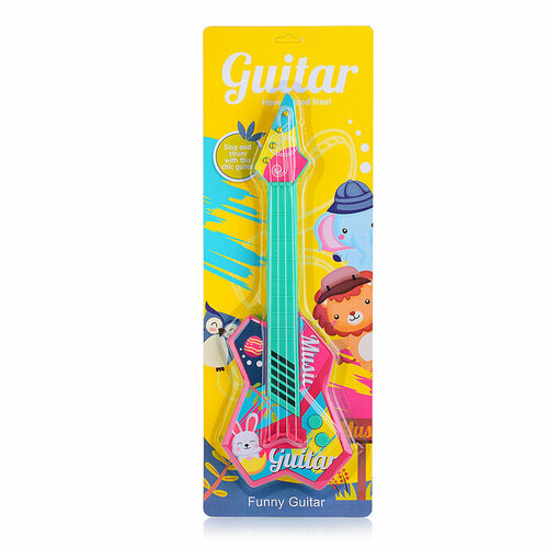 Гитара детская игрушечная / Музыкальная игрушка для малышей Oubaoloon 2848C на листе гитара 2838d на листе