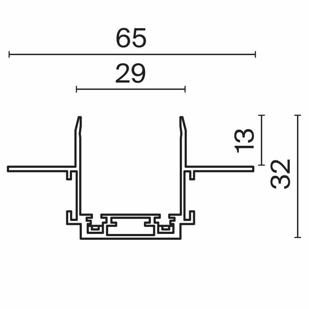 Шинопровод 2м Radity встраиваемый белый, TRA084MP-12W Technical - фото №8