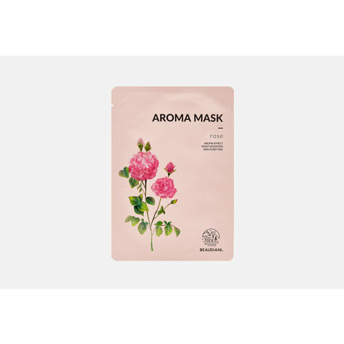 Тканевая маска для лица с эфирным маслом розы AROMA MASK rose