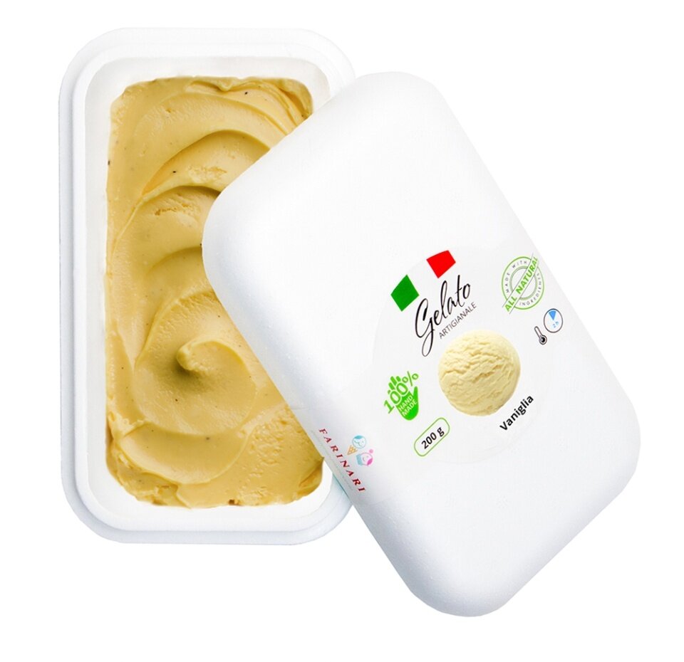 Мороженое сливочное Джелато ванильное ремесленное Продукт замороженный
