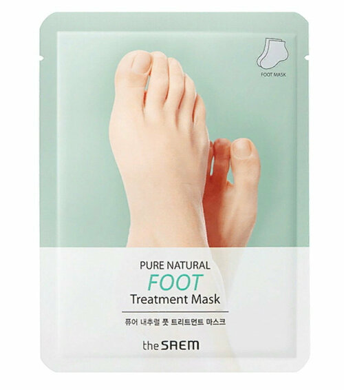 THE SAEM Маска д/ног PURE NATURAL Foot Treatment Mask 8гр*2