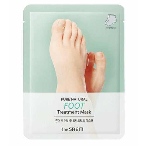 THE SAEM Маска д/ног PURE NATURAL Foot Treatment Mask 8гр*2
