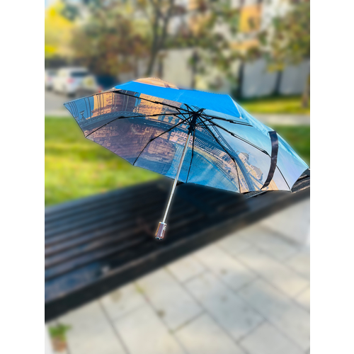 фото Смарт-зонт sponsa, автомат, 3 сложения, купол 94 см, 9 спиц, система «антиветер», чехол в комплекте, для женщин, мультиколор