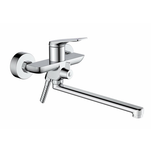 Смеситель универсальный (для ванны и раковины с длинным изливом) Osgard Solen 57223 хром латунь