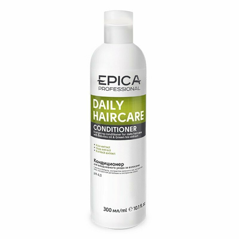 EPICA Professional Daily Haircare Кондиционер с маслом бабассу и экстрактом зеленого чая, 300мл
