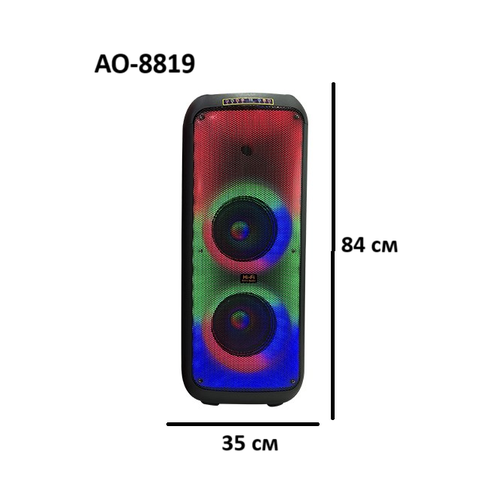Портативная Bluetooth колонка с микрофоном AO-8819 световые эффекты караоке 1759000₽