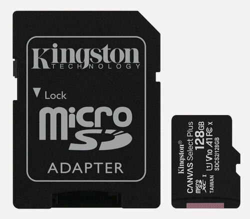 Изображение товара Карта памяти Kingston MicroSDXC 128GB Canvas Select Plus 100 МБ/с U1 A1
