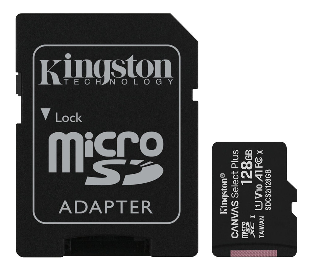 Карта памяти Kingston MicroSDXC 128GB Canvas Select Plus 100 МБ/с U1 A1