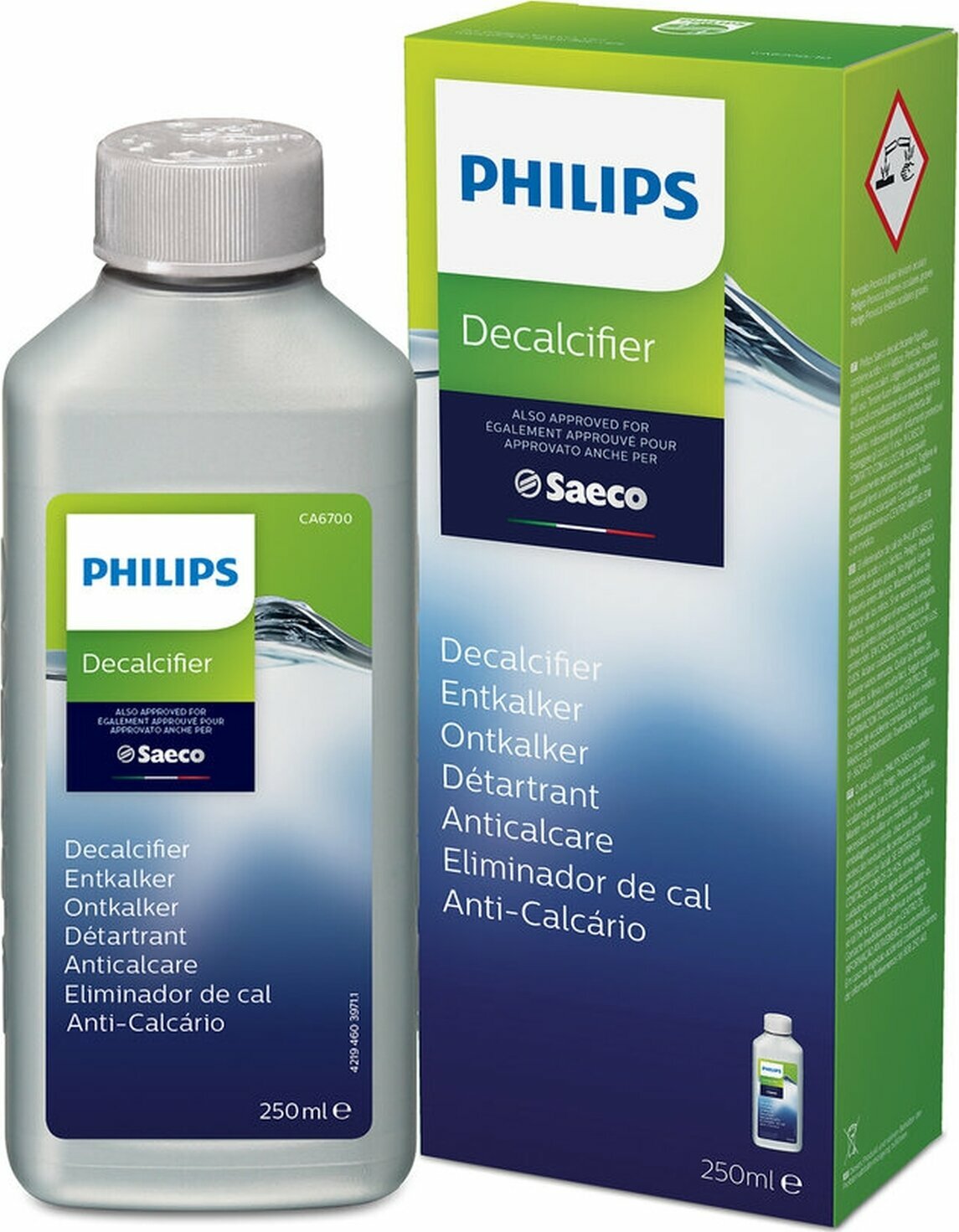 Средство для очистки от накипи CA6700/10 для кофемашин Philips-Saeco 250ml - фотография № 3