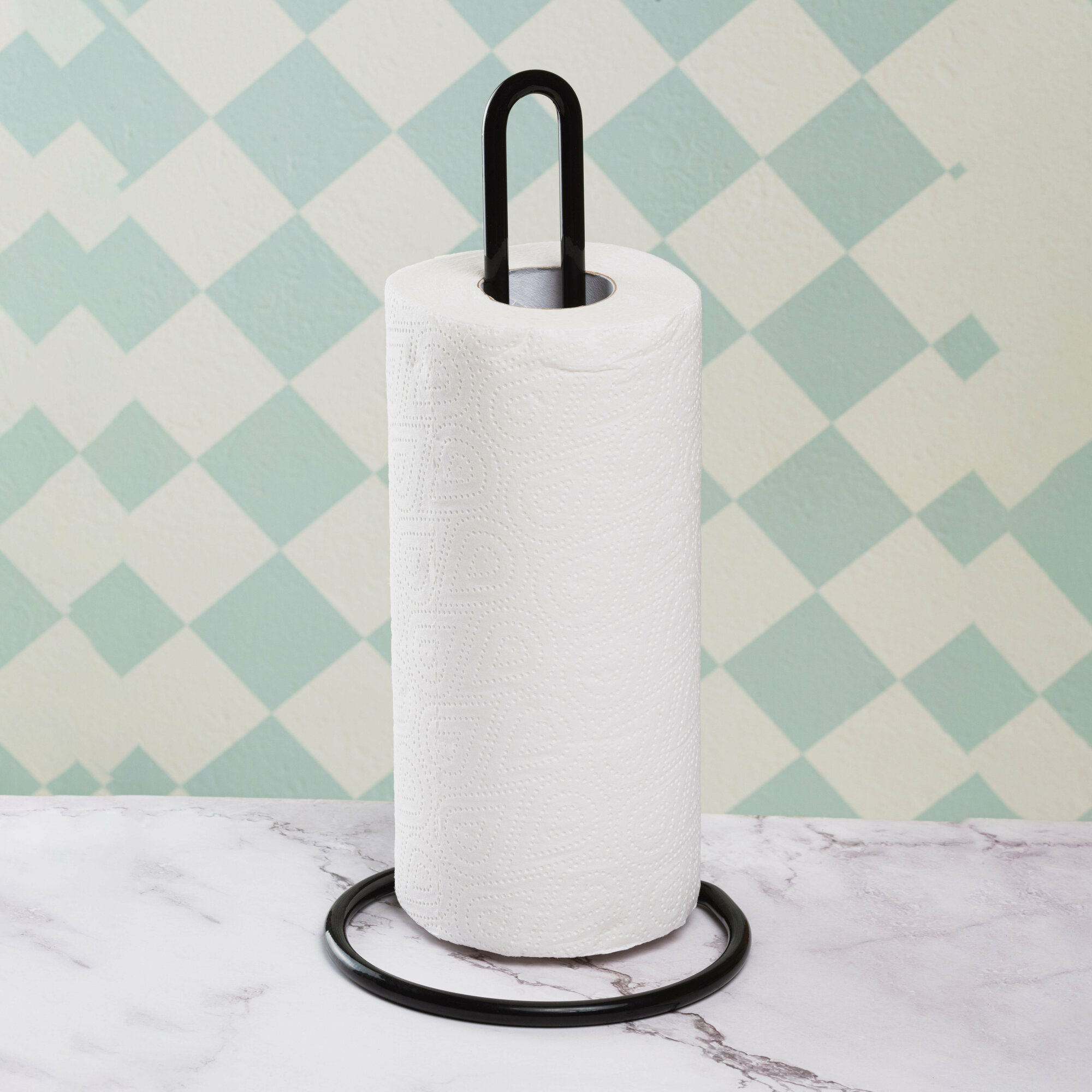 Держатель кухонный ilwi INT-W-DP-K-2-N/1, для бумажных полотенец, настольный, черный