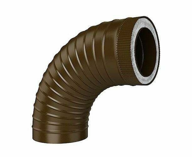 фото Сэндвич-отвод 150/220 мм. 90 коричневый (8017)