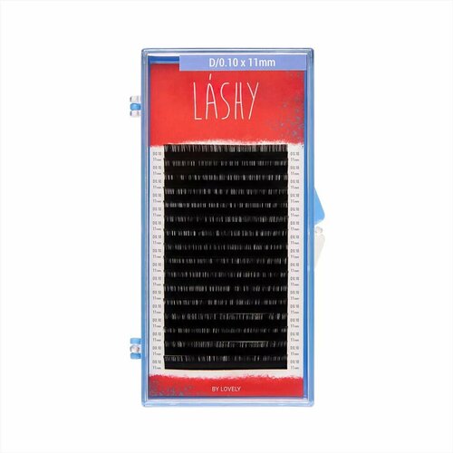 Чёрные Lovely LASHY Red, 16 линий M 0.10 13 mm