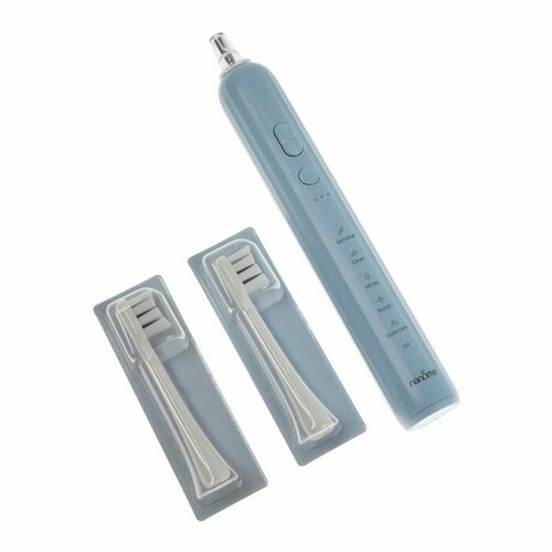 Электрическая зубная щетка NX7000, 5 режимов, АКБ, 2600 мАч, 2 насадки, голубая