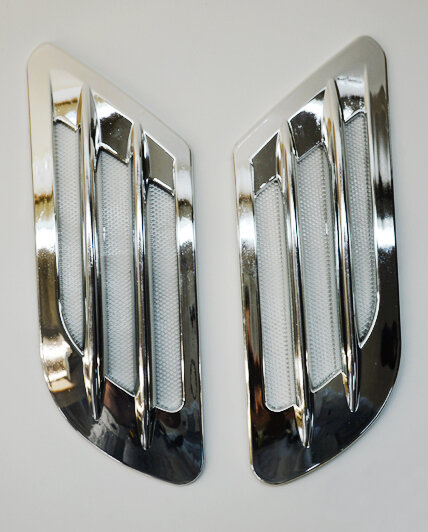 фото Накладки декоративные N3203("Жабры" хром)