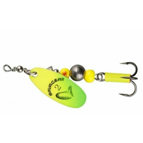 Блесна Savage Gear Caviar Spinner Fluo Yellow-Chartreuse #2 6g