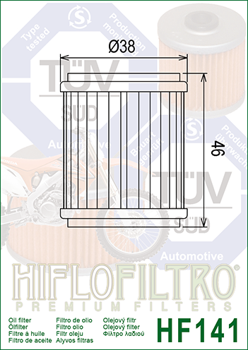 HIFLOFILTRO HF141 Фильтр масляный - фотография № 8