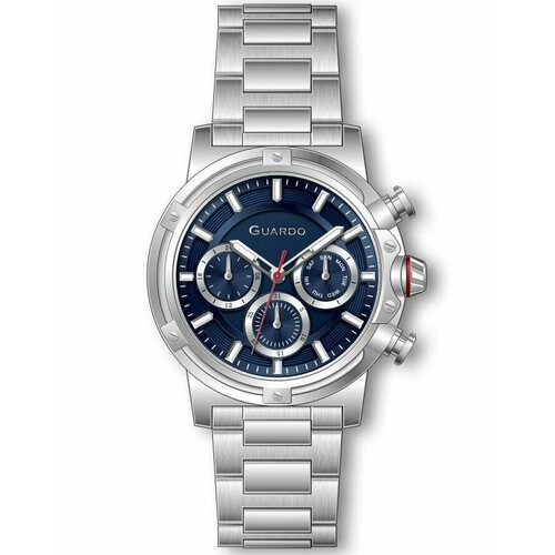 Наручные часы Guardo 12716-1, синий, серебряный