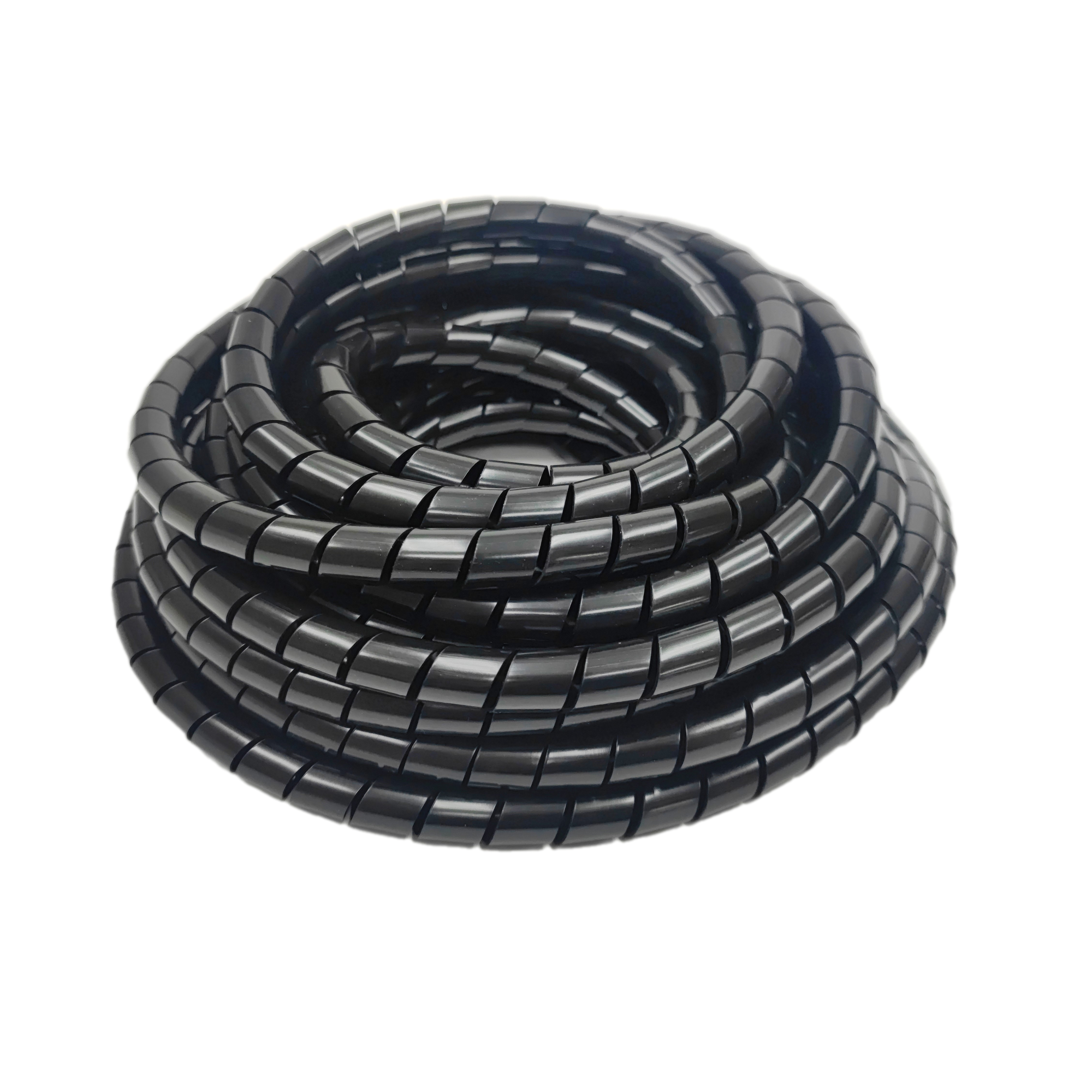 Оплетка спиральная для защиты кабелей и проводов 15мм, 10м, черная - фотография № 5