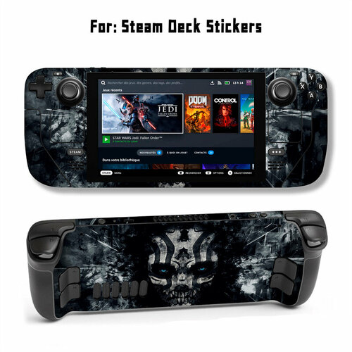 фото Наклейка/защитная плёнка для steam deck no. 1251, череп-страх