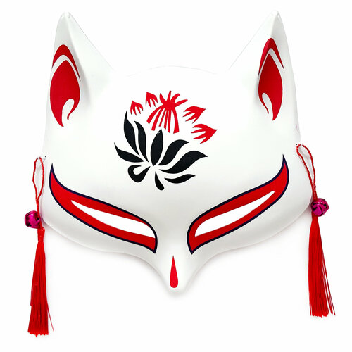 Маска карнавальная Лиса – Ёкай / Маска японской лисы Кицунэ / Маска ёкая Kitsune (FD) маска карнавальная лиса маска японской лисы кицунэ маска ёкая kitsune с