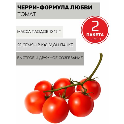 Томат Черри-Формула Любви 2 пакета по 20шт семян томат черри формула любви 20 семян 2 упаковки