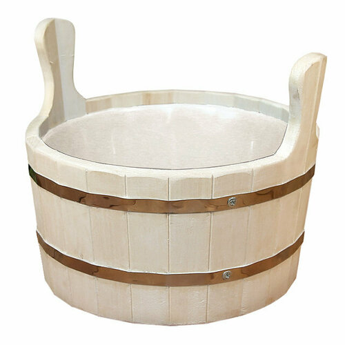 Шайка сборная 6л. , сборная, с пласт. вкладышем липа Б10421 баня