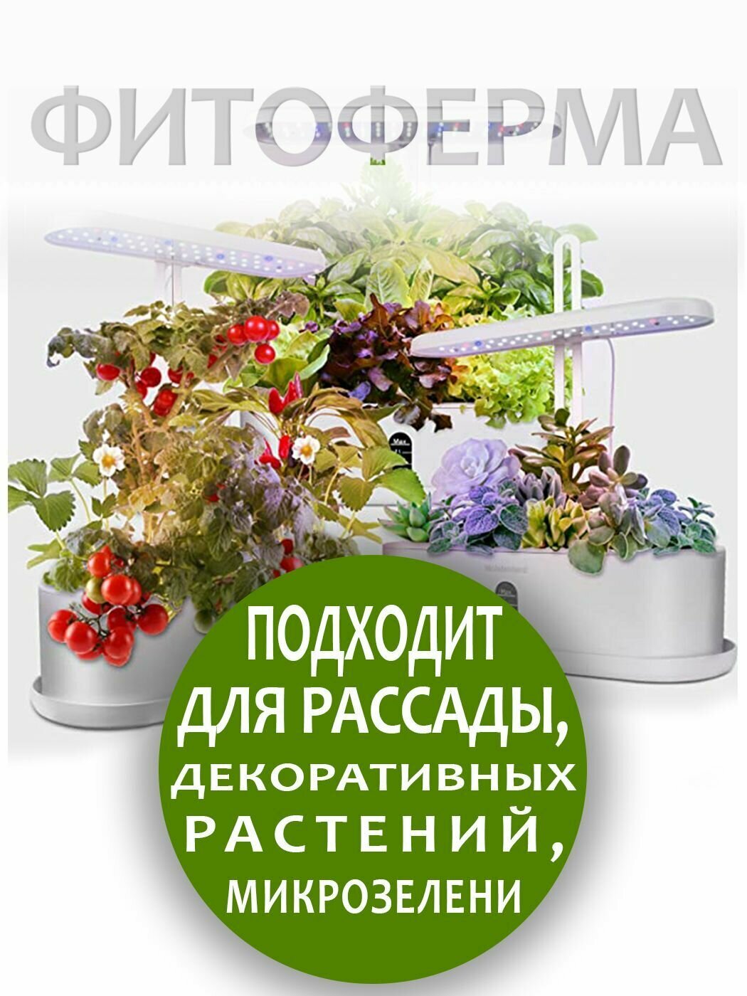 Умный сад с фитолампой и гидропоникой для растений - фотография № 4