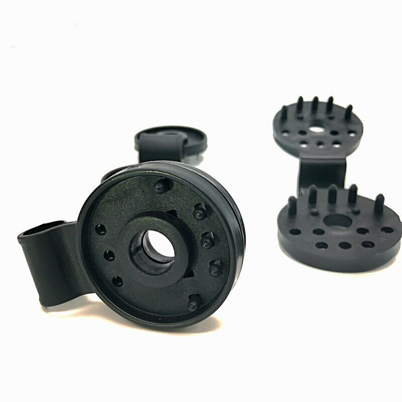 фото Зажим пластиковый Круг черный, для сетки и полотен на забор (30 шт.)