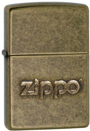 Зажигалка ZIPPO Classic с покрытием Antique Brass, латунь/сталь, золотистая, матовая, 38x13x57 мм